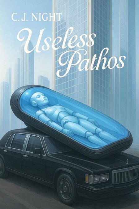 "Useless Pathos" The third book in the series: "Useless Immortality". A cringe-philosophical guide to not checking out — and maybe even sticking around long enough to evolve. This is anti-death-drive literature dressed as cosmic comedy. A post-satirical, post-scientific,